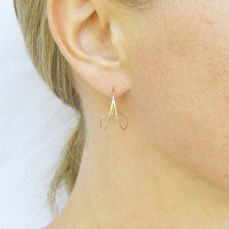 Clear Glass Hoop Earrings with Gold Filled Ear Wires — The Glass Studio