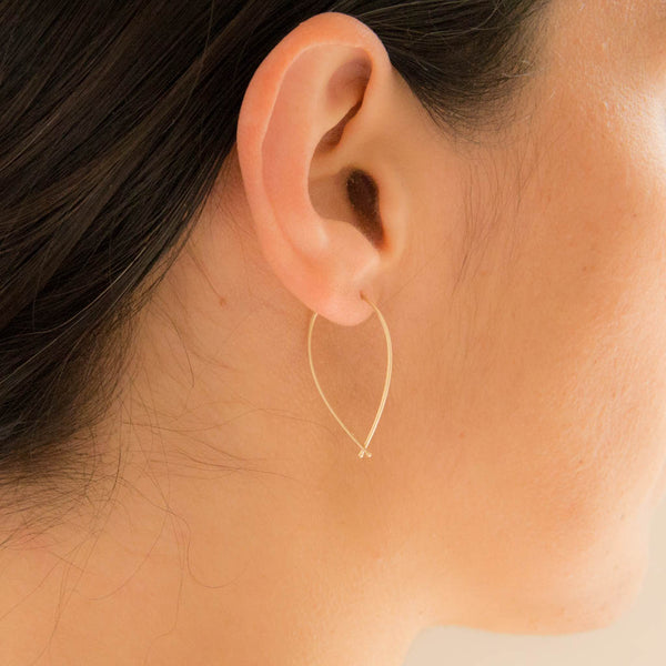 ribbon hoop earrings